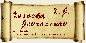 Kosovka Jevrosimov vizit kartica